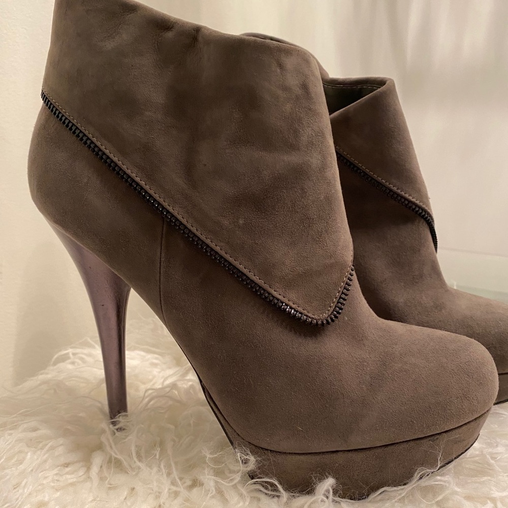 Gray Steve Madden Platform Booties